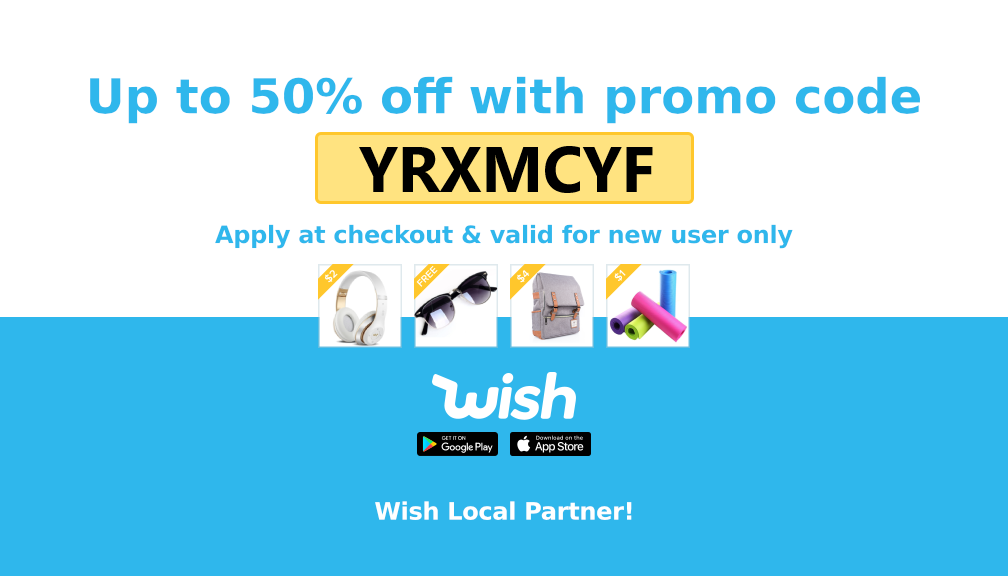 Wish new online user promo